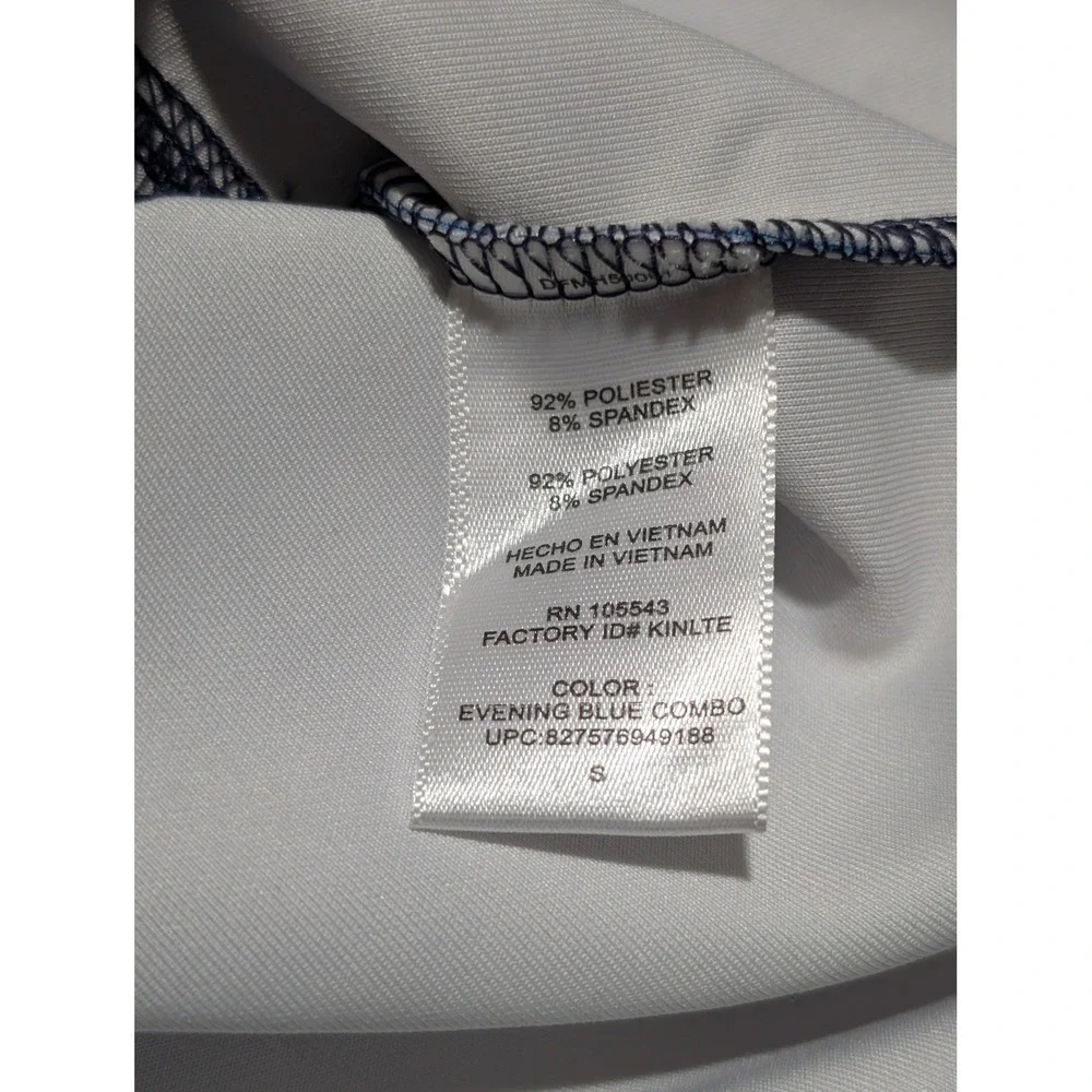 Daisy Fuentes Blue Floral Shift Dress Long Sleeve Evening Blue Combo Small NWT - Picture 6 of 8